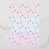 Ice Cream 2e verjaardag Folie Uitnodiging (Achterkant)