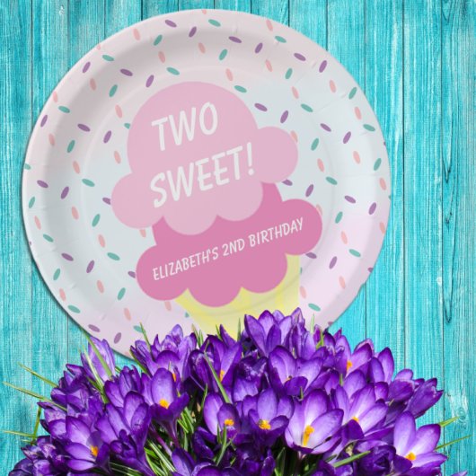 Ice Cream 2e verjaardag Papieren Bordje