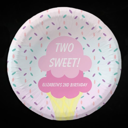 Ice Cream 2e verjaardag Papieren Kommen