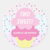 Ice Cream 2e verjaardag Ronde Sticker (Voorkant)