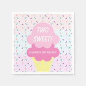 Ice Cream 2e verjaardag Servet (Voorkant)