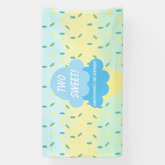 Ice Cream 2e verjaardag Spandoek (Verticaal)