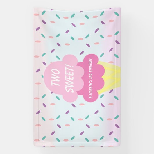 Ice Cream 2e verjaardag Spandoek (Verticaal)