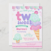 Ice Cream 2e verjaardagsfeestje Kaart (Voorkant)