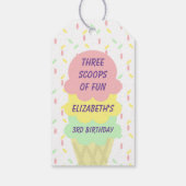 Ice Cream 3rd Birthday Cadeaulabel (Achterkant)