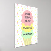 Ice Cream 3rd Birthday Folie Afdrukken (Laagn)