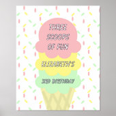 Ice Cream 3rd Birthday Folie Afdrukken (Voorkant)