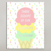 Ice Cream 3rd Birthday Folie Afdrukken