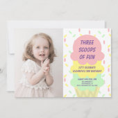 Ice Cream 3rd Birthday Kaart (Voorkant)