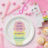 Ice Cream 3rd Birthday Papieren Bordje (Feest)