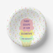 Ice Cream 3rd Birthday Papieren Kommen (Voorkant)