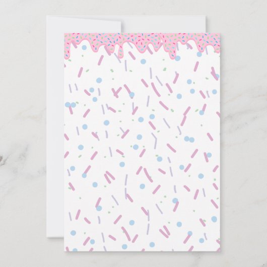 Ice Cream 3rd Birthday Party Invitation Kaart (Achterkant)