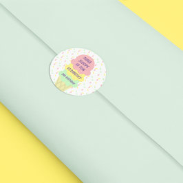 Ice Cream 3rd Birthday Ronde Sticker