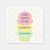 Ice Cream 3rd Birthday Servet (Voorkant)
