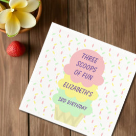 Ice Cream 3rd Birthday Servet