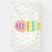 Ice Cream 3rd Birthday Spandoek (Verticaal)