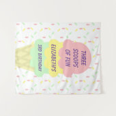 Ice Cream 3rd Birthday Wandkleed (Voorkant (horizontaal))