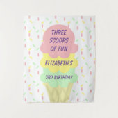 Ice Cream 3rd Birthday Wandkleed (Voorkant)