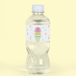 Ice Cream 3rd Birthday Waterfles Etiket