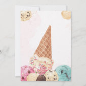 Ice Cream 4e Verjaardag Uitnodiging Icecream Uitno (Achterkant)