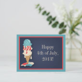 Ice Cream 4th of Juli Briefkaart (Staand voorkant)