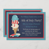 Ice Cream 4th of Juli Partij Uitnodigingen (Voorkant / Achterkant)