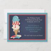 Ice Cream 4th of Juli Partij Uitnodigingen (Achterkant)