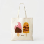 Ice Cream aangepaste monogram-canvas tassen (Voorkant)
