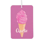 Ice Cream aangepaste naam auto luchtverfrisser (Voorkant)