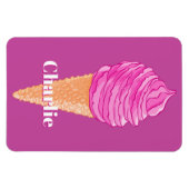 Ice Cream, aangepaste naam en kleurenmagneet Magneet (Horizontaal)