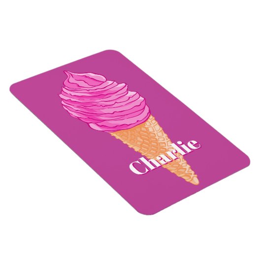 Ice Cream, aangepaste naam en kleurenmagneet Magneet (Rechterzijde)