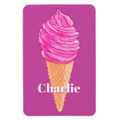 Ice Cream, aangepaste naam en kleurenmagneet Magneet (Verticaal)