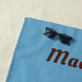 Ice Cream aangepaste tekst en kleurenhanddoek Strandlaken (In situ)