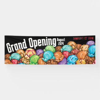 Ice Cream Aankondiging Grand Opening Fund Raiser Spandoek