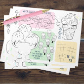 Ice Cream Activity Sheets Kleine Kinder verpakking Notitieblok