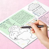 Ice Cream Activity Sheets voor kinderen Pack van 4 Notitieblok