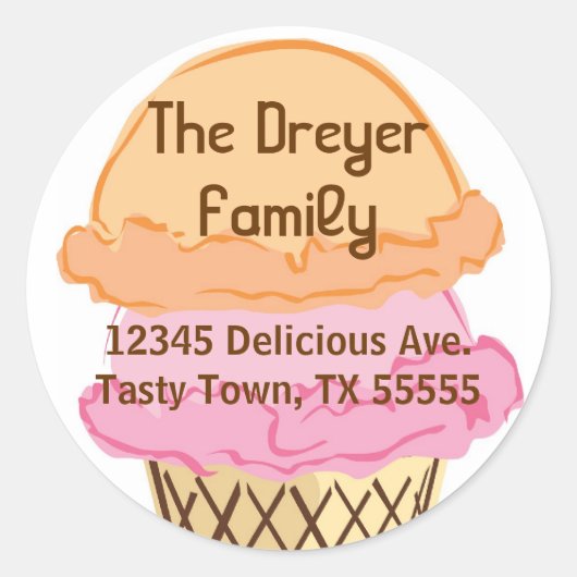 Ice Cream Address Label (Voorkant)