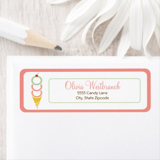 Ice Cream Address Label (Insitu)