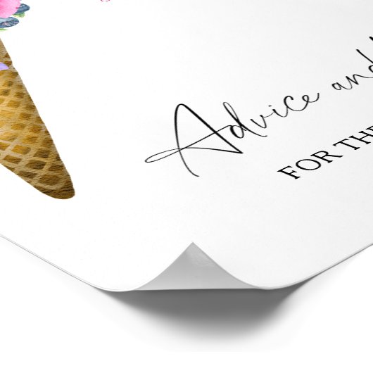 Ice cream - Advies en Wensen voor Passen getrouwd Poster (Hoek)