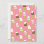 Ice Cream Afstuderen Social Party Kaart (Achterkant)