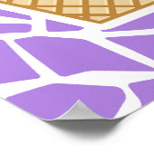 Ice Cream; Amethyst Paarse Giraffe — Dierafdrukken Poster (Hoek)