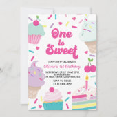 Ice Cream and Cake een is Sweet 1st Verjaardag Kaart (Voorkant)