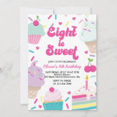 Ice Cream and Cake Eight is Sweet 8th Verjaardag Kaart (Voorkant)