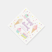 Ice Cream and Cake Eight is Sweet 8th Verjaardag Servet (Hoek)