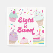 Ice Cream and Cake Eight is Sweet 8th Verjaardag Servet (Voorkant)