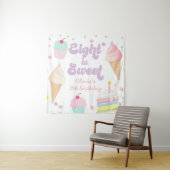 Ice Cream and Cake Eight is Sweet 8th Verjaardag Wandkleed (In situ)