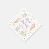 Ice Cream and Cake Five is Sweet 5th Birthday Servet (Hoek)
