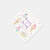 Ice Cream and Cake Seven is Sweet 7th Verjaardag Servet (Hoek)