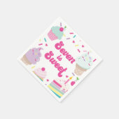 Ice Cream and Cake Seven is Sweet 7th Verjaardag Servet (Hoek)