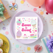 Ice Cream and Cake Seven is Sweet 7th Verjaardag Servet